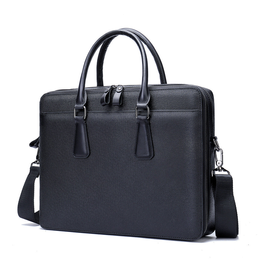 Men's handbag genuine cowhide leather office business commuting men's computer bag handbag 