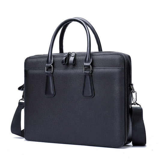 Men's handbag genuine cowhide leather office business commuting men's computer bag handbag 