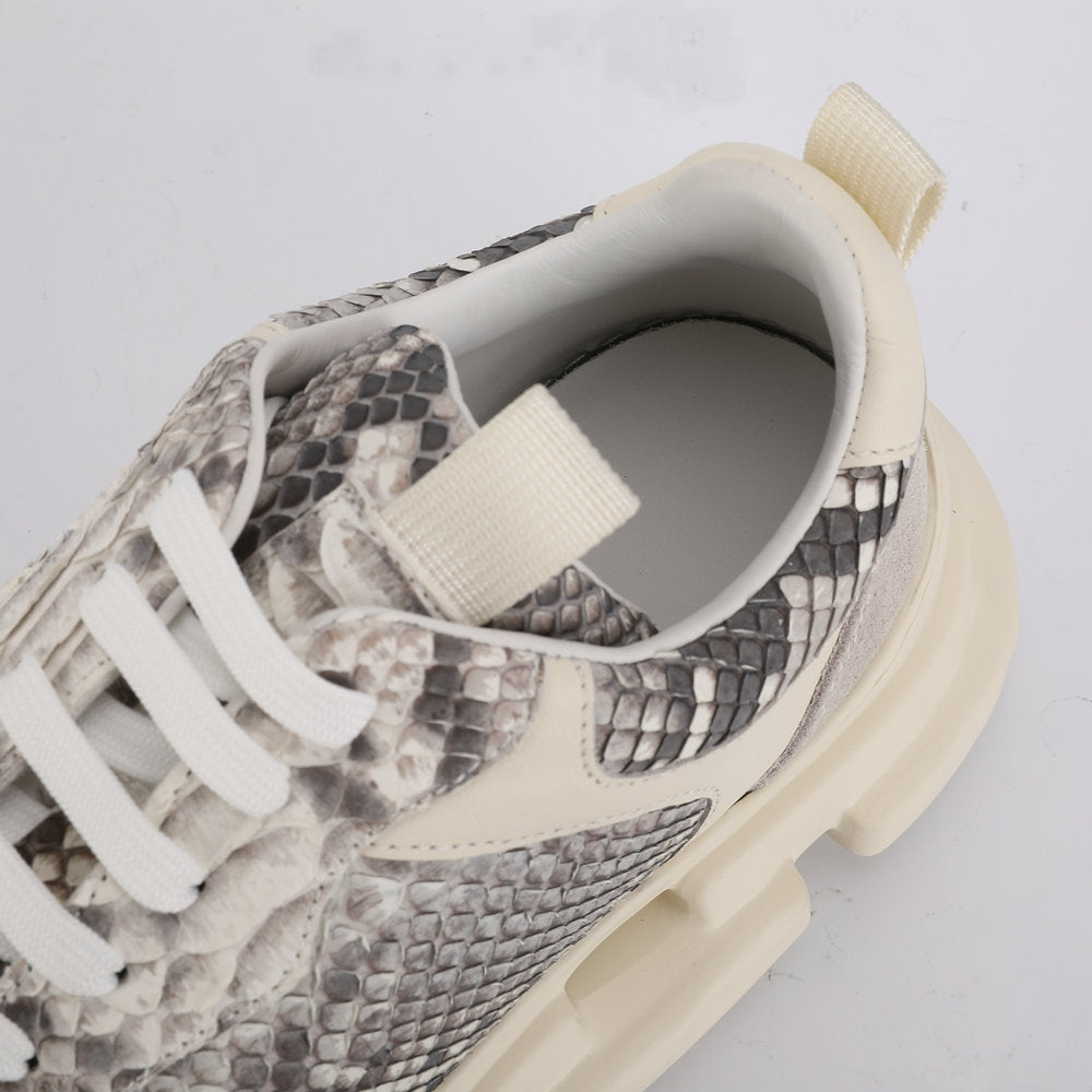 Python Skin Men's Casual Shoes Fashion Platform Men Shoes 