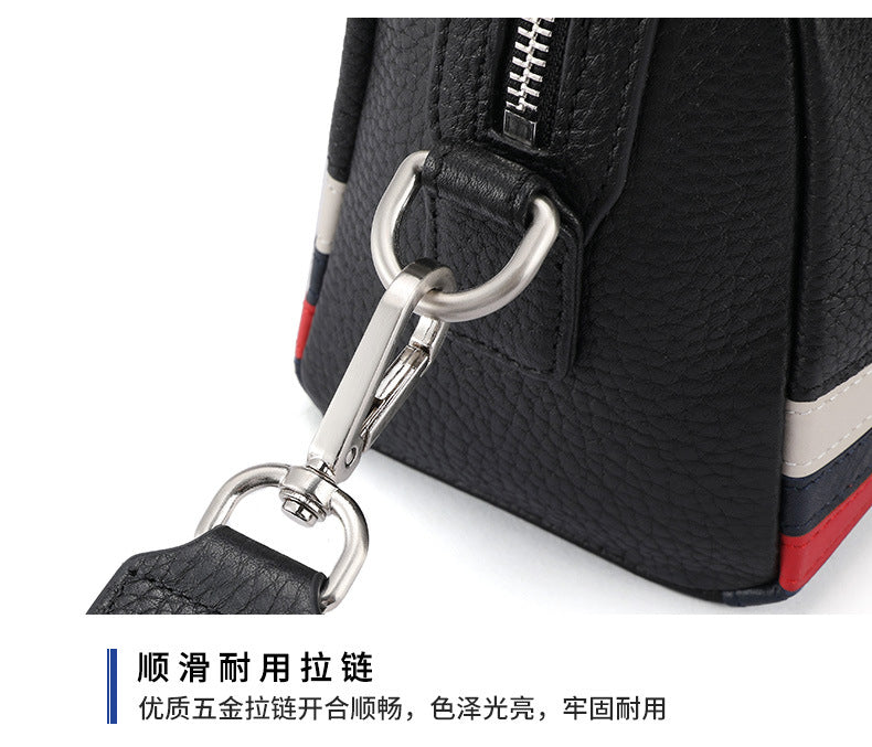 Men's Shoulder Bag Made of Cowhide Genuine Leather Large Capacity Business Casual Fashion Crossbody Bag 