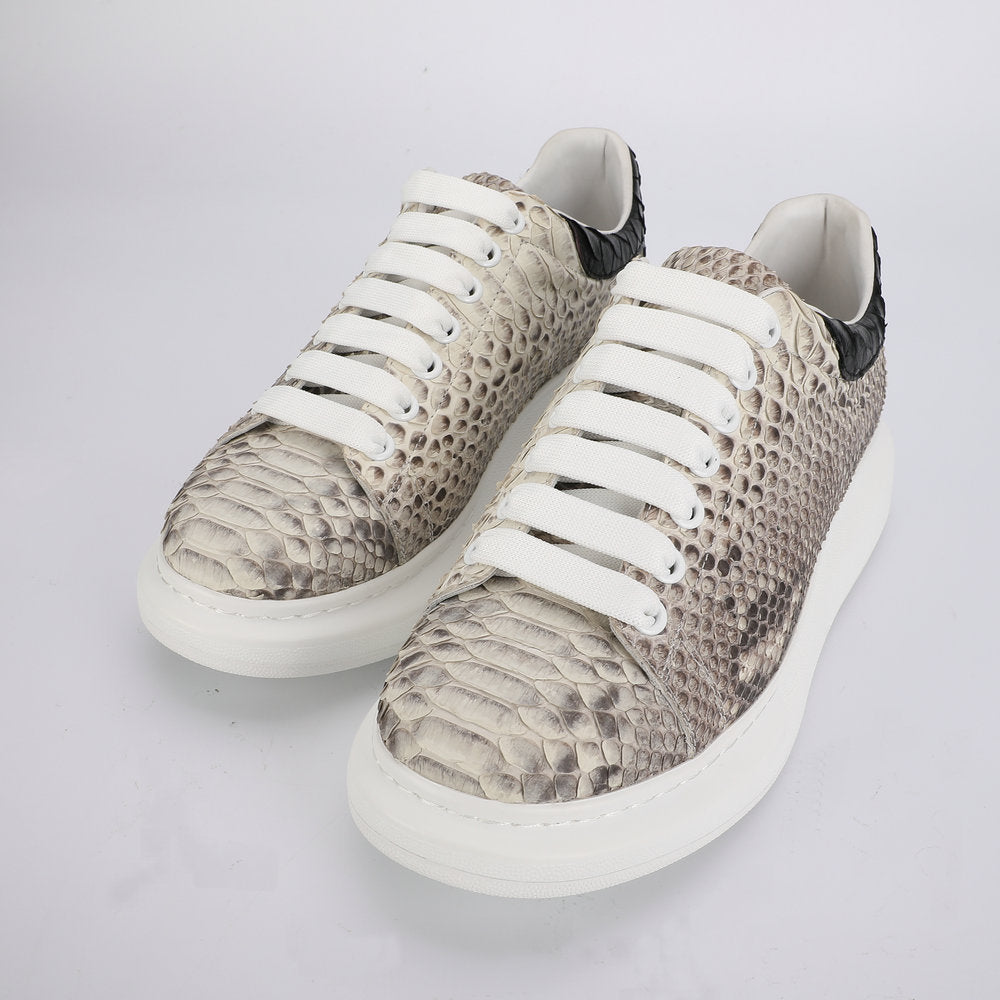 Python Skin Men's Casual Shoes Luxury Excellent Breathability Platform Sneakers Men's Shoes 