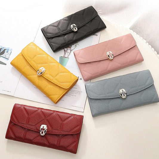 Cowhide women's long wallet large capacity clutch bag mobile wallet bag genuine leather wallet fashion