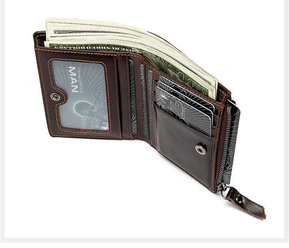 Men's Short Wallet High Quality Retro Men's Card Bag Wallet 