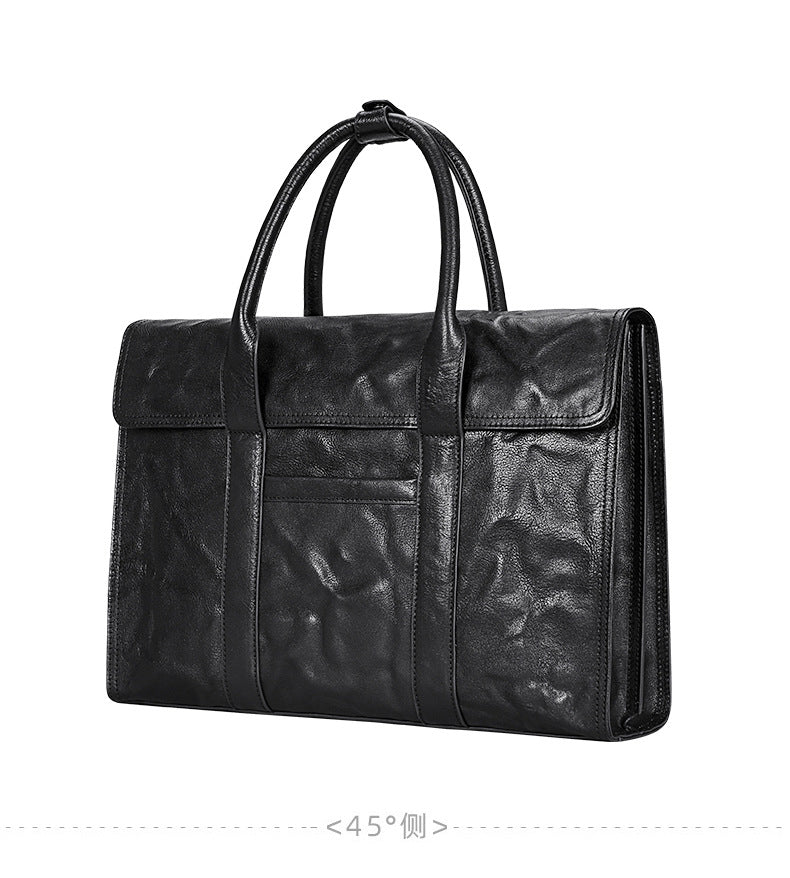 Men's handbag, genuine cowhide leather, high quality, large capacity, briefcase, handbag for men 