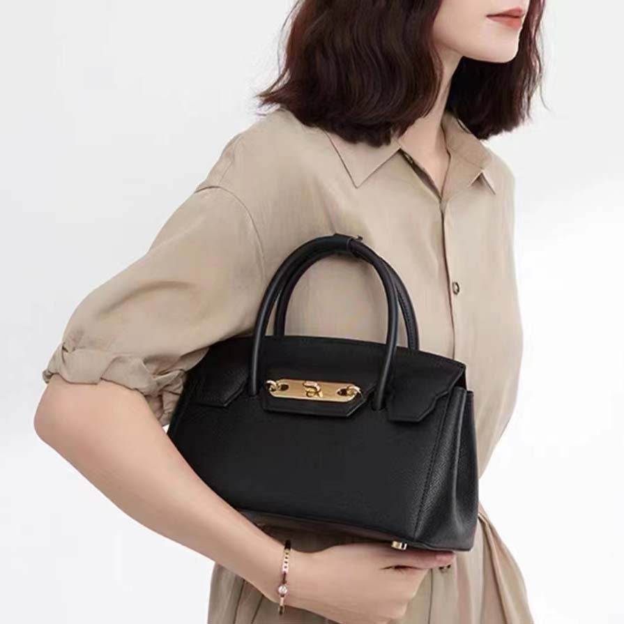 Women's Bag High Quality Cowhide Handbag Simple Yuri Commuter Platinum Bag Crossbody Bag Fashion