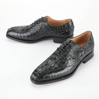 Crocodile skin men's leather shoes genuine leather high quality luxury wedding business formal suit shoes 