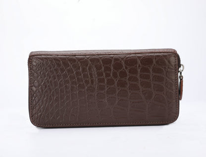 Matte Crocodile Belly Skin Genuine Leather Long Wallet High Quality Men's Wallet Men's Handbag