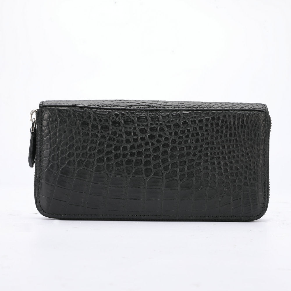 Matte Crocodile Belly Skin Genuine Leather Long Wallet High Quality Men's Wallet Men's Handbag