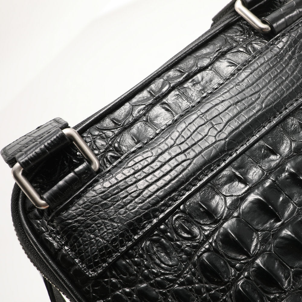 New Crocodile Skin Genuine Leather Men's Shoulder Bag Crossbody Business Commuting Casual Men's Bag 