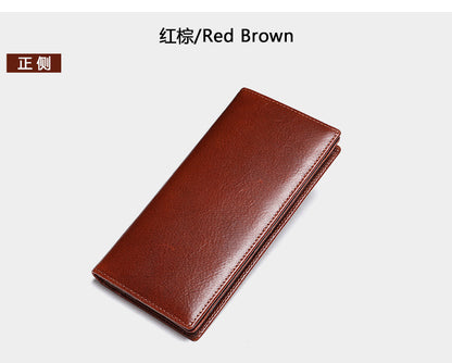 Men's long wallet handmade retro clutch bag coin holder wallet for men 