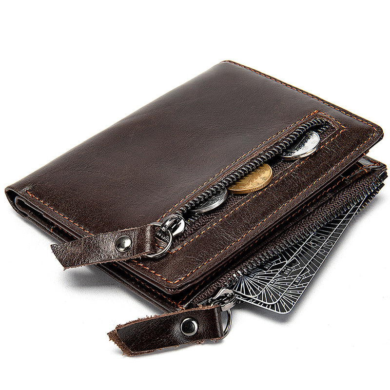 Men's Short Wallet High Quality Retro Men's Card Bag Wallet 