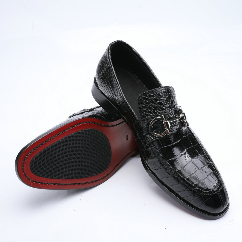 New Crocodile Belly Skin Genuine Leather Men's Business Shoes Formal Casual Men's Leather Shoes 