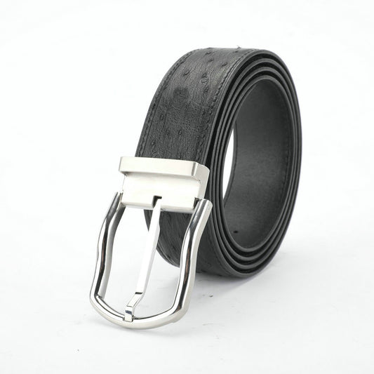 Men's Belt South Africa Ostrich Skin Genuine Leather High Quality Stylish Casual Men's Belt 