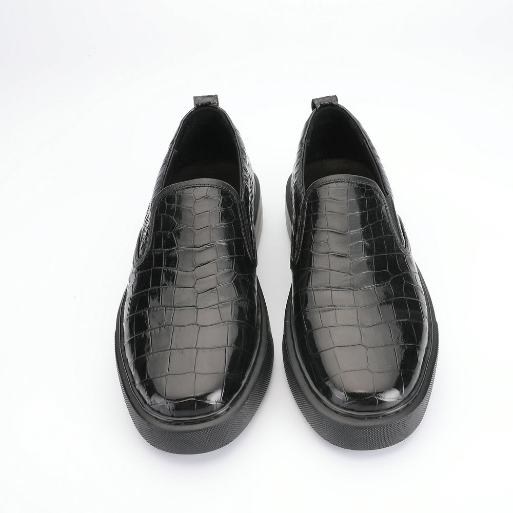 Crocodile Belly Skin Men's Leather Shoes Genuine Leather Moccasins Business Casual Loafers Shoes 