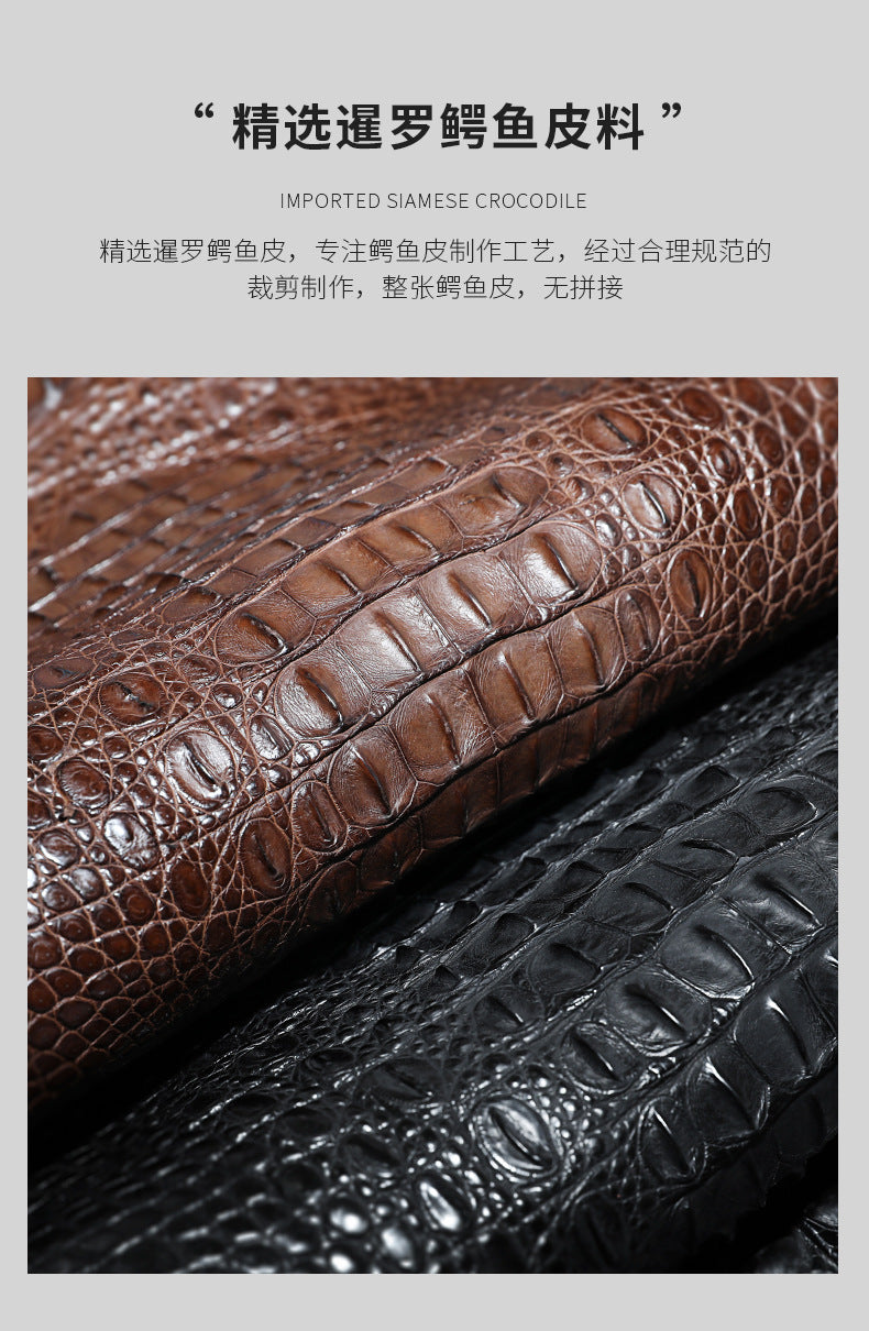 Men's Belt Crocodile Skin Genuine Leather Needle Buckle Casual Men's Belt 