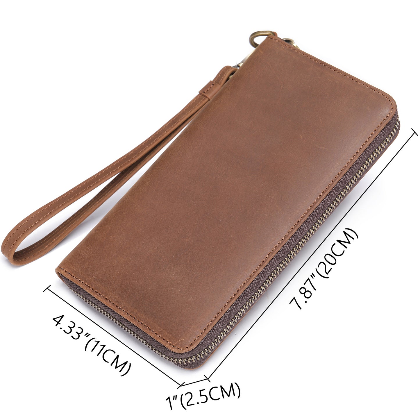 Men's Wallet Genuine Cow Leather Wallet Fashion Large Capacity Clutch Bag for Men 