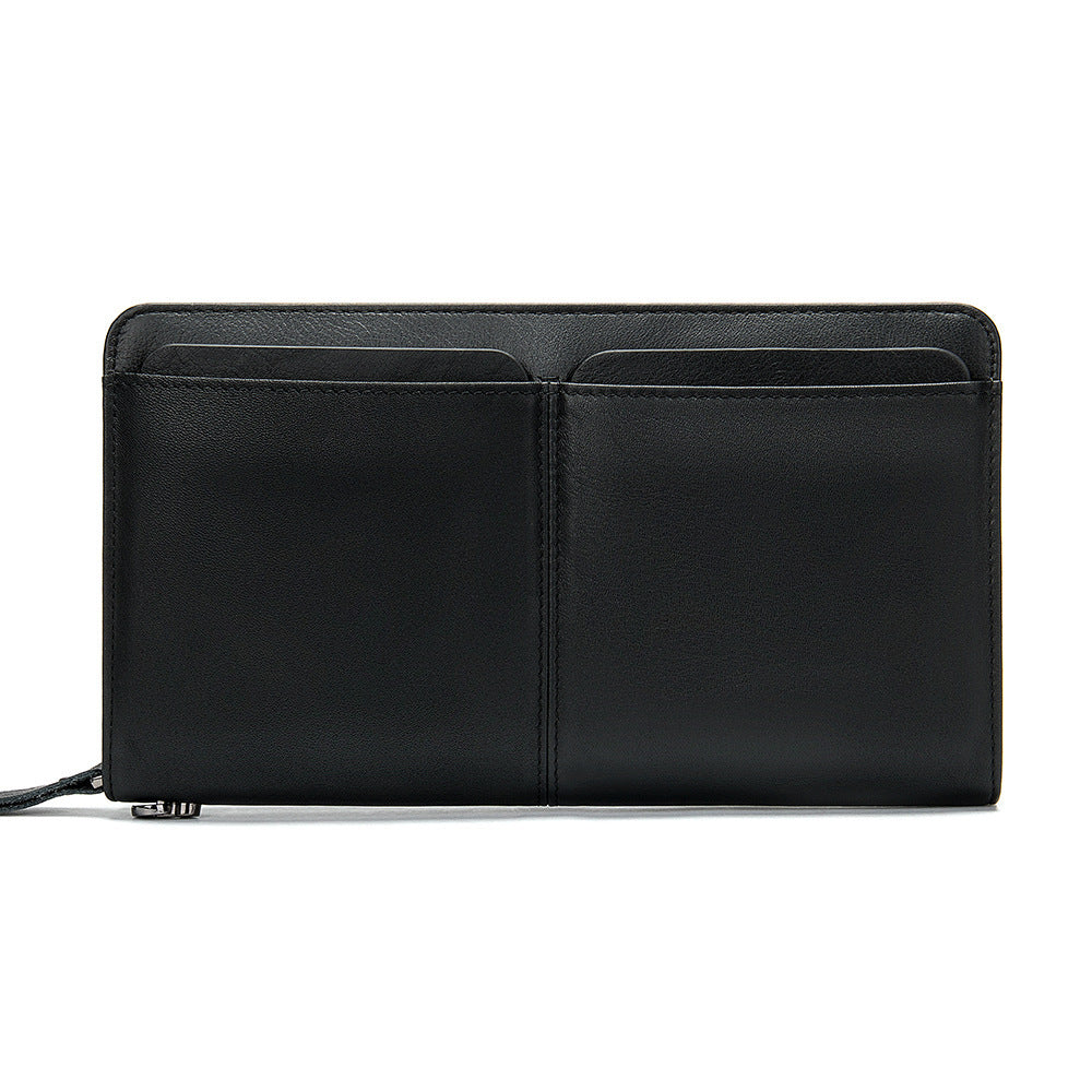 Men's long wallet cowhide clutch bag business wallet for men 