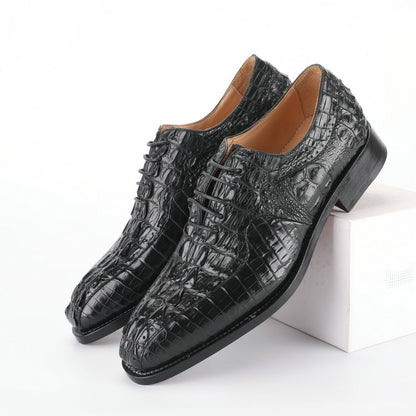 Crocodile skin men's leather shoes genuine leather high quality luxury wedding business formal suit shoes 