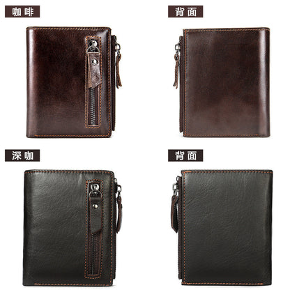 Men's Short Wallet High Quality Retro Men's Card Bag Wallet 