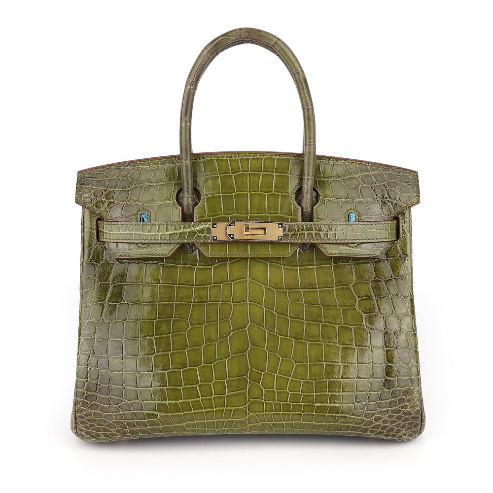 Handbag Women's Bag Diagonal Shoulder Bag Casual Hand Sewn Crocodile Skin Highlight High Quality