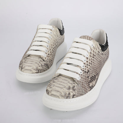 Python Skin Men's Casual Shoes Luxury Excellent Breathability Platform Sneakers Men's Shoes 