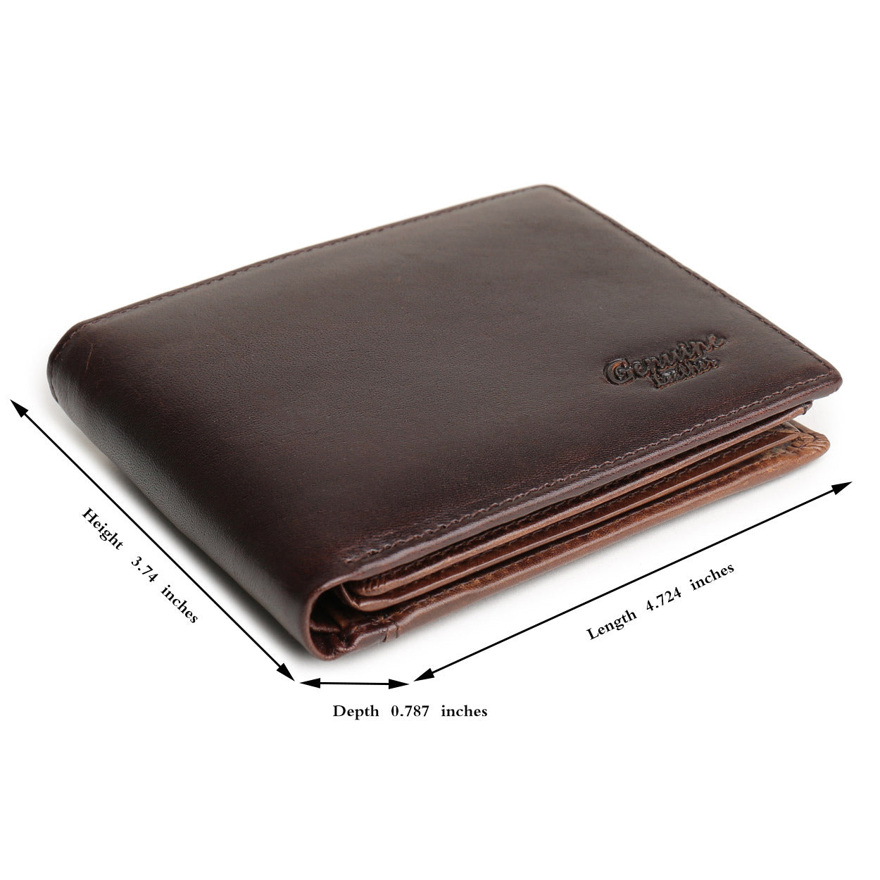 Men's Short Wallet Cowhide Genuine Leather RFID Card Holder Retro Men's Wallet Card Bag 