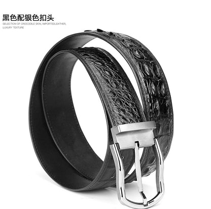 Men's Belt Siamese Crocodile Skin Genuine Leather Needle Buckle Casual Business High Quality Men's Belt 