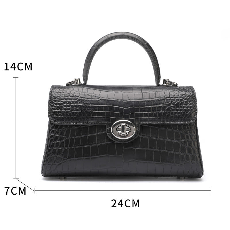 Crocodile leather women's bag new trend genuine leather small handbag ladies genuine leather shoulder bag