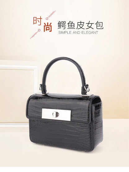 Crocodile leather women Kelly bag ladies bag casual genuine leather pouch fashion shoulder bag