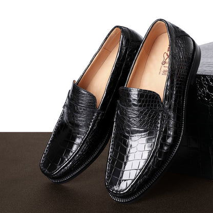 Men's leather shoes Formal crocodile belly skin Genuine leather Business Casual Rubber unit sole Inner cowhide Formal men's shoes