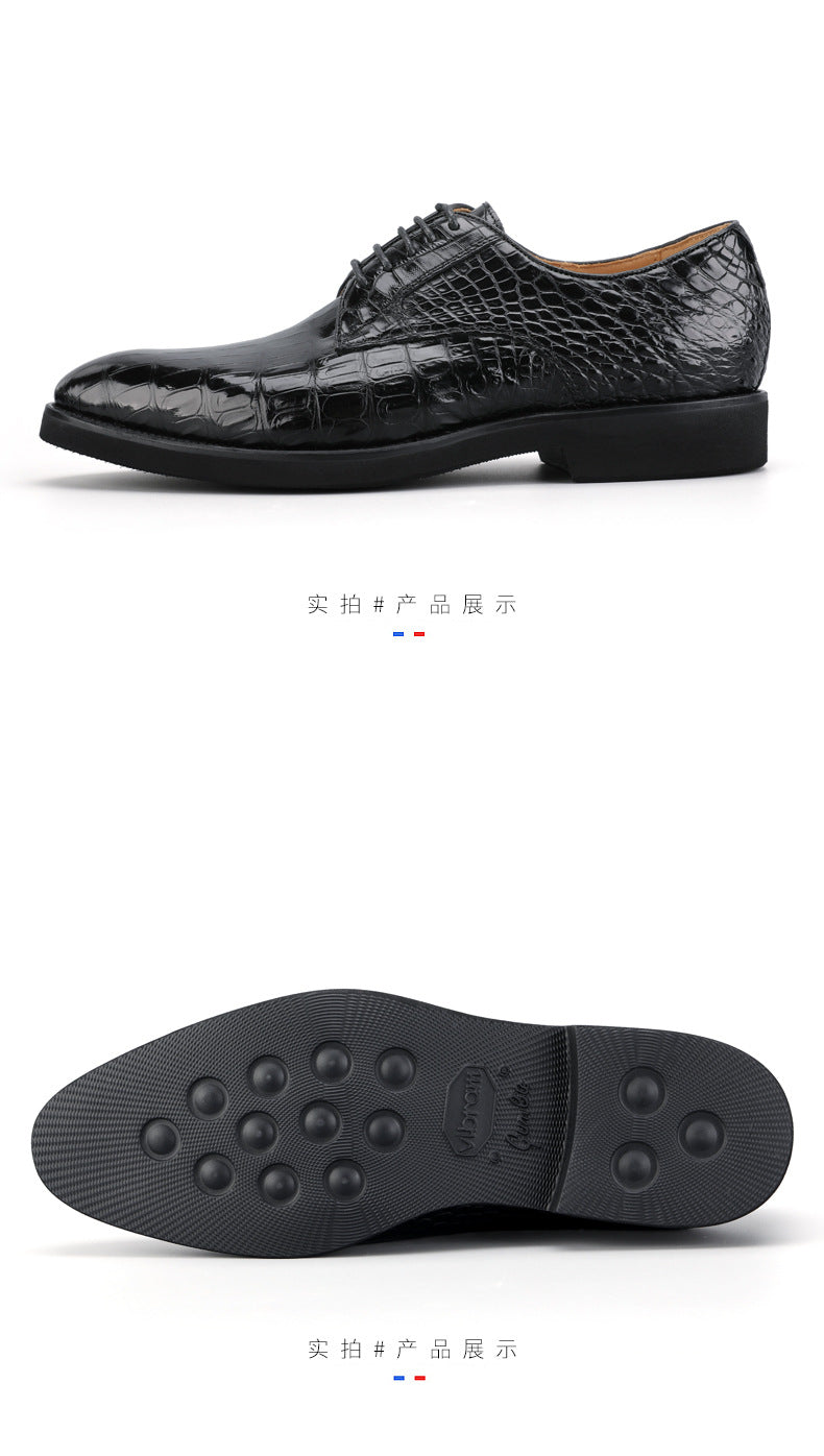 New Crocodile Skin Men's Leather Shoes Business Casual Formal Men's Shoes 