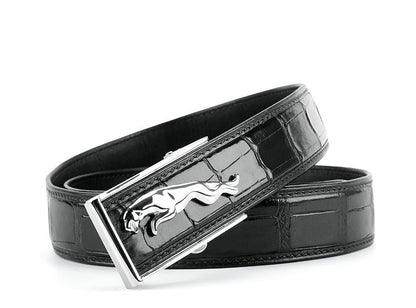 Men's Belt Siamese Crocodile Skin Genuine Leather Automatic Buckle Casual Men's Belt 