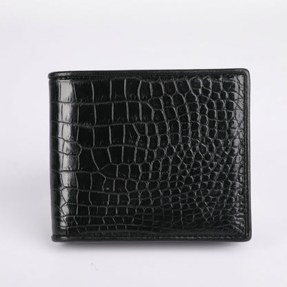 Crocodile Skin Short Wallet Genuine Leather Fashion Business Casual Coin Purse Wallet 