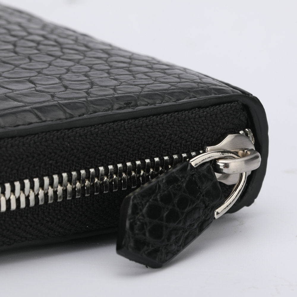 Matte Crocodile Belly Skin Genuine Leather Long Wallet High Quality Men's Wallet Men's Handbag