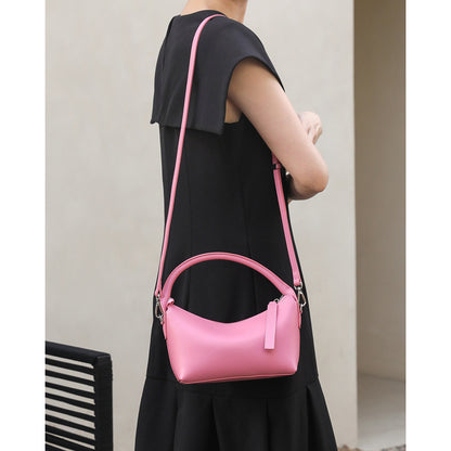 Ladies temperament genuine leather handbag simple commuting crossbody bag female cowhide shoulder bag