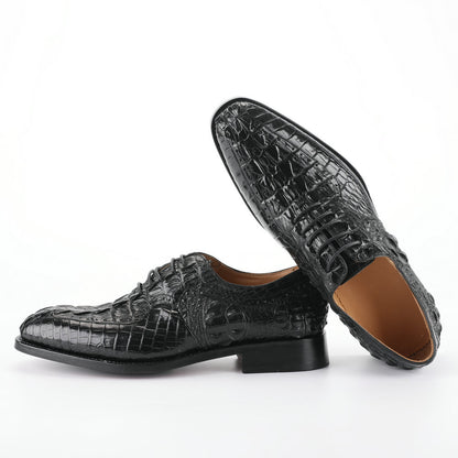 Crocodile skin men's leather shoes genuine leather high quality luxury wedding business formal suit shoes 