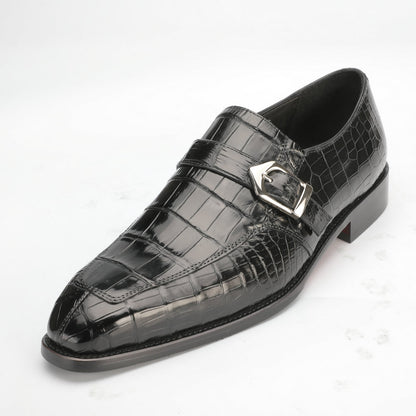 New crocodile skin men's leather shoes, genuine leather, non-slip business shoes 