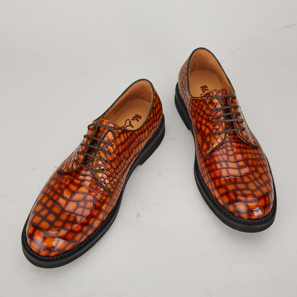 New Men's Leather Shoes Crocodile Belly Skin Genuine Leather Fashion Business Casual Shoes