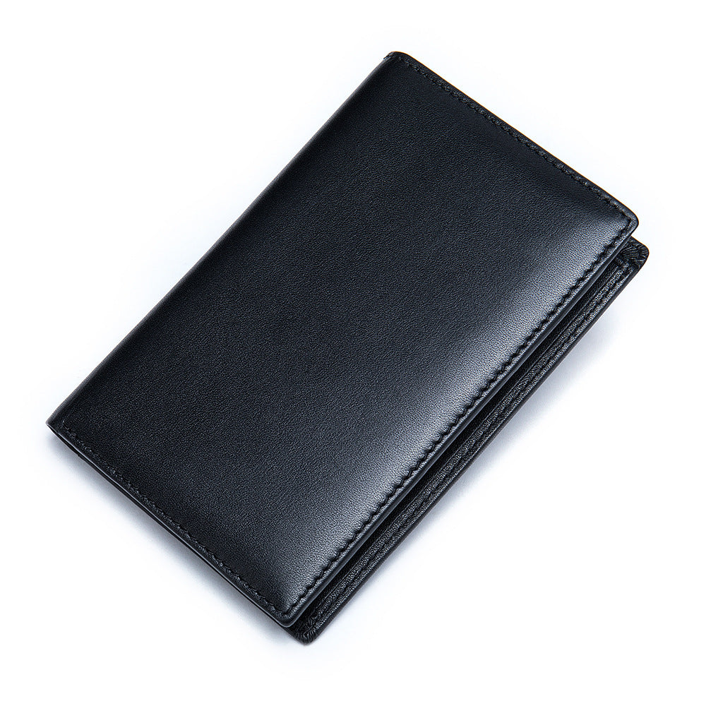 Men's Wallet Genuine Cow Leather Passport Card Holder Business Men's Wallet 