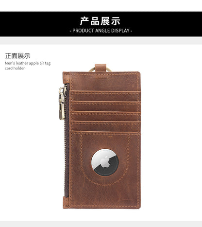 men's wallet airtag positioning retro card holder men's wallet 