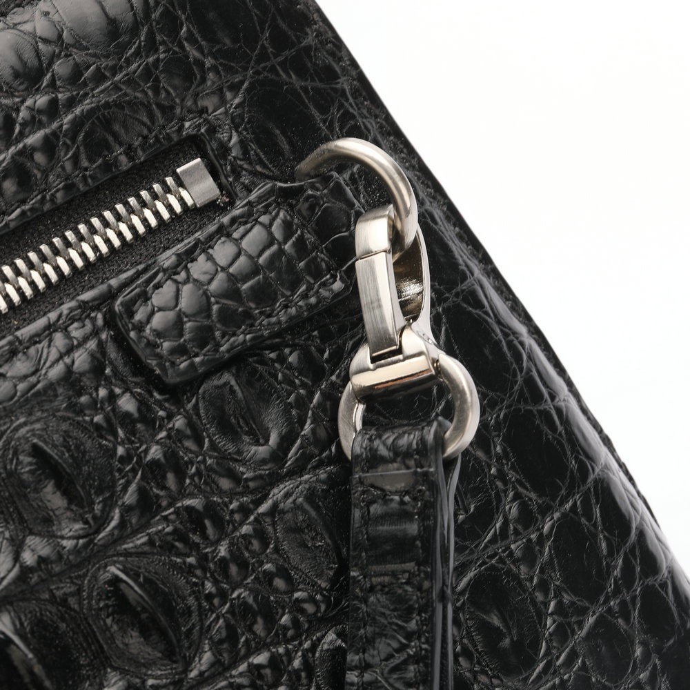 Crocodile Bone Skin Men's Bust Bag Genuine Leather Casual Outdoor Shoulder Bag Crossbody Bag Mini Fashion Waist Bag 