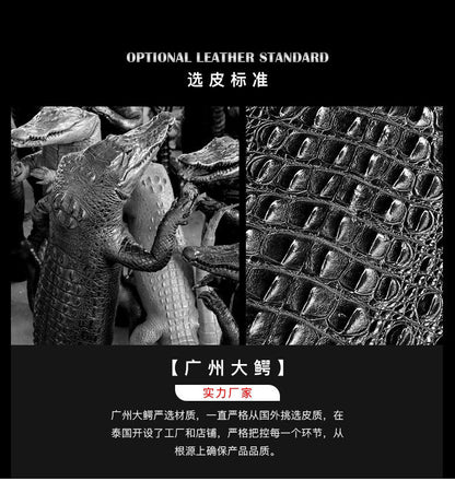 Taiwan Crocodile Skin Osteoderm Men's Belt Genuine Leather No Pieces Smooth Buckle Men Belt No Buckle 