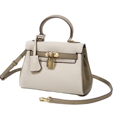 Women's Handbag Luxury Handbag Shoulder Bag Simple Top Cowhide Genuine Leather Ladies Bag