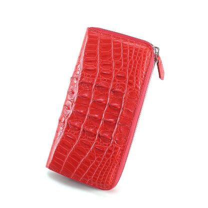 Women's Wallet Siamese Crocodile Skin Long Wallet Clutch Bag Zipper Wallet