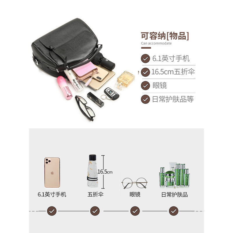 Shoulder Bag Women Fashion Simple Genuine Leather Women Bag Broadband Shoulder Bag Female Handbag