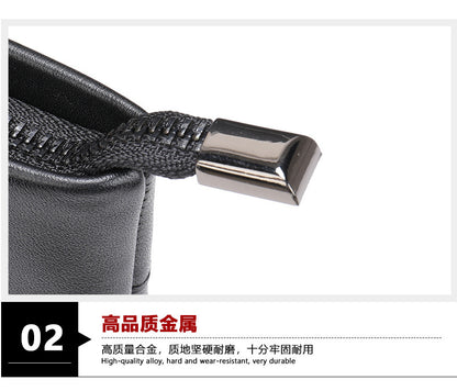 Men's wallet clutch bag made of cowhide genuine leather Korean fashion business soft leather large capacity wrist bag 