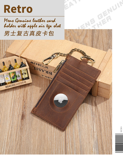 men's wallet airtag positioning retro card holder men's wallet 