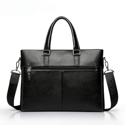 Men's handbag genuine cowhide leather computer bag men's handbag business briefcase 