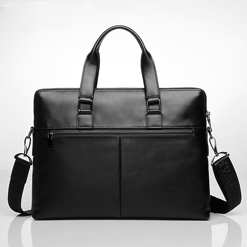 Men's Business Briefcase Made of Cowhide Genuine Leather High Quality Men's Handbag Handbag Computer Bag 