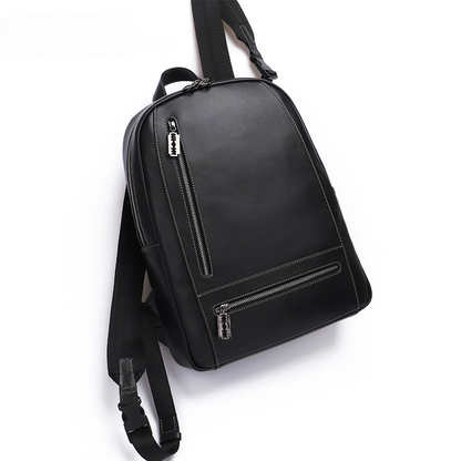 Men's backpack made of genuine cowhide leather, large capacity, multi-functional, business casual, fashion, computer bag 